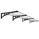 image 2 of Living and Home Door Window Awning Canopy Rain Cover - L270*W90*H28cm Black