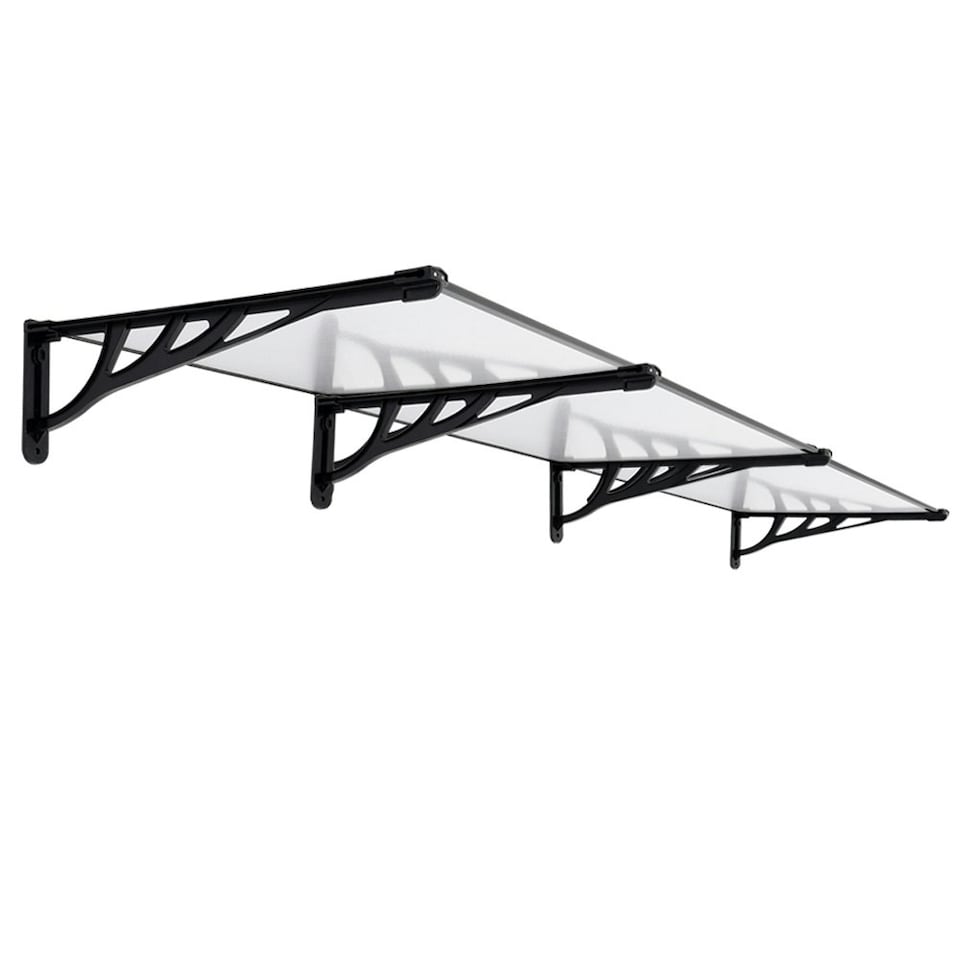 image 1 of Living and Home Door Window Awning Canopy Rain Cover - L270*W90*H28cm Black