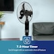 image 3 of GEEPAS 16’’ Pedestal Fan with Remote Control – 60W, LED Display