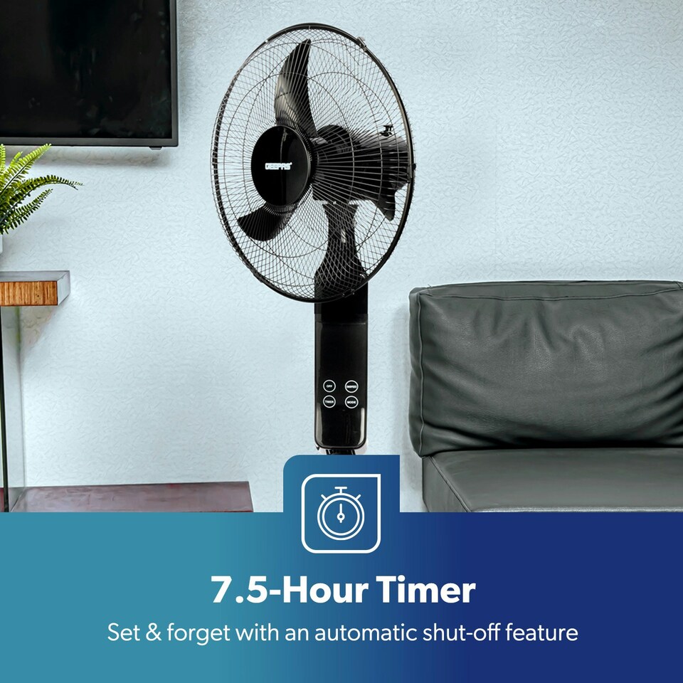 image 1 of GEEPAS 16’’ Pedestal Fan with Remote Control – 60W, LED Display