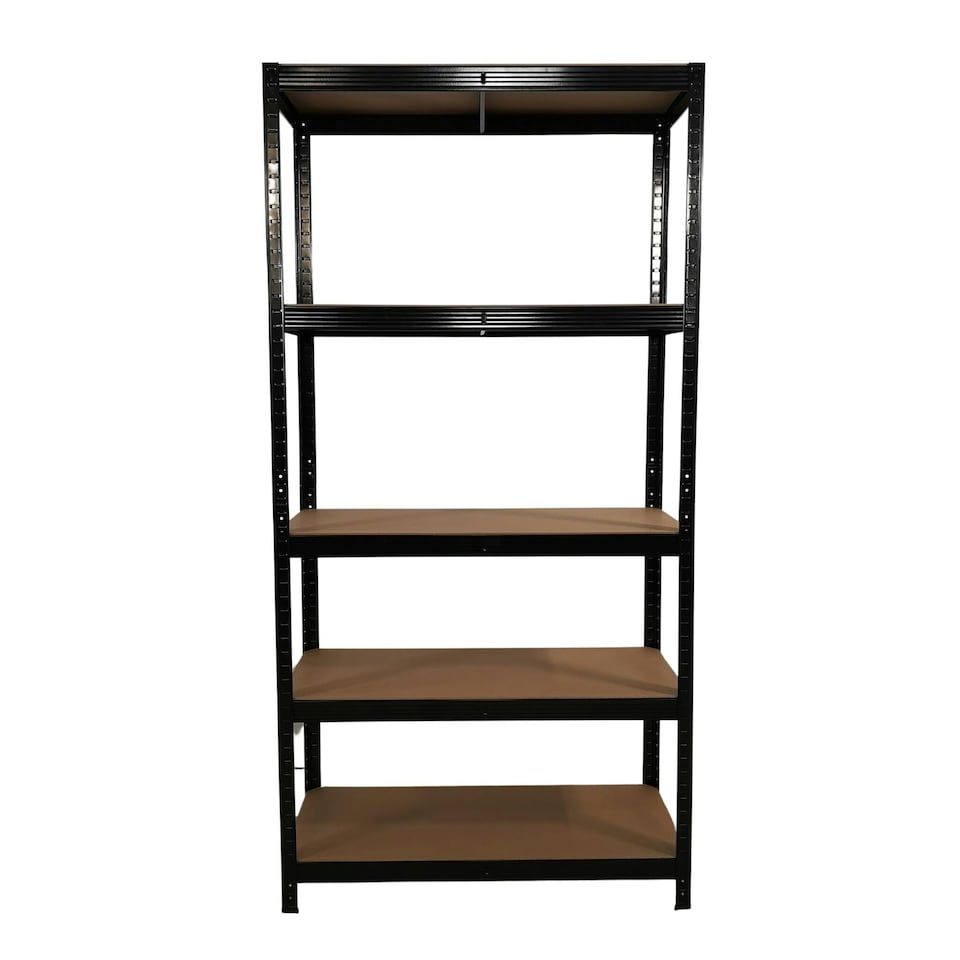 image 1 of Garage Shelving 90cm Wide & 180cm High Heavy Duty 5 Tier Multipurpose Metal Racking Unit / Warehouse Shelving Storage
