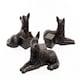 image 1 of German Shepherd Plant Pot Feet - Set of 3 - L8 x W11.5 x H7.5 cm Brown