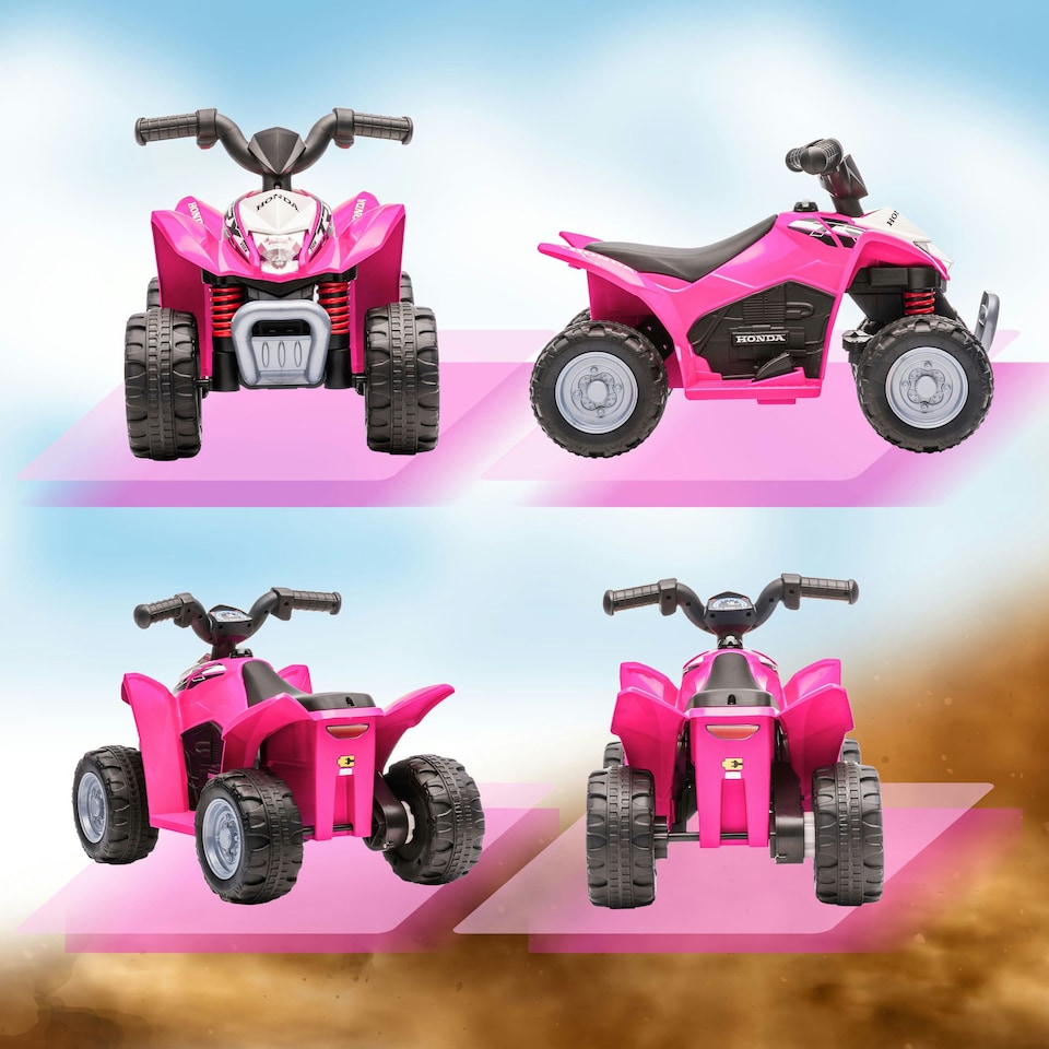 image 1 of AIYAPLAY Honda Licensed Kids Electric Quad Bike 6V ATV for 1.5-3 Years, Blue