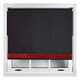 image 3 of FURNISHED Blackout Roller Blinds with Red Glitter Trim Made to Measure | Black | Black | (W) 150cm x (L) 165cm