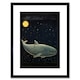 image 1 of Whale Breach at Full Moon Reach for Stars 9x7" Black Framed Wall Art Print