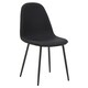 image 4 of Interiors By Premier Comfortable Sturdy Black Fabric Dining Chair, Contemporary Modern Dining Chair, Versatile Modern Chair Black
