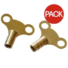 Faithfull Radiator Keys - Brass (pack Of 2) - Multi Colour - One Size
