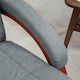 image 8 of HOMCOM Manual Recliner Swivel Reclining Chair with Footrest Armrests Grey