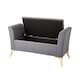 image 3 of Pettine Ottoman Storage Bench | Grey | Grey