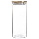 image 4 of Argon Tableware Glass Storage Jars with Metal Lids - 1.5 Litre - Gold - Pack of 6