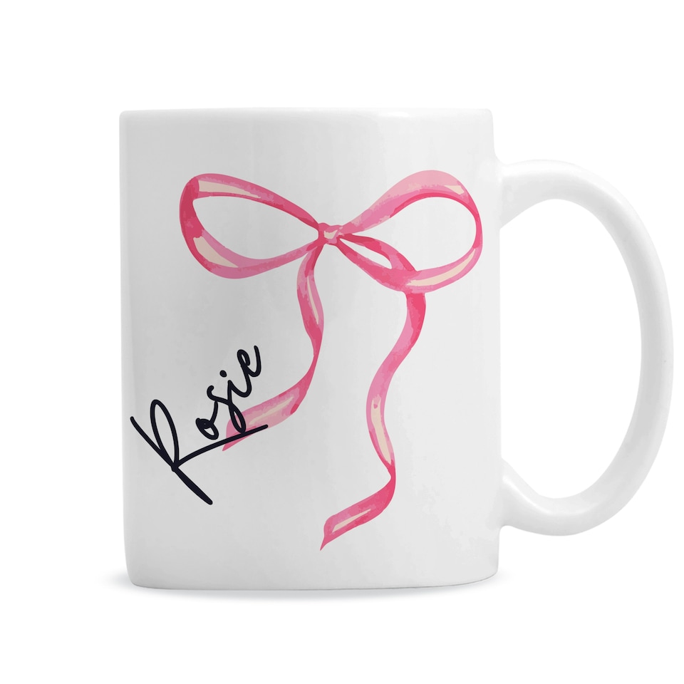 image 1 of Personalised Bow Mug White