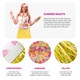 image 2 of Pack of 12 80cm Hawaiian Long Yellow Hula Skirt & Lei Yellow | One Size