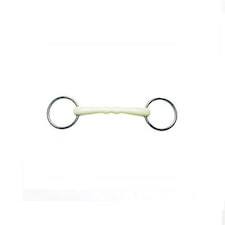 Lorina Flexi Mullen Mouth Loose Ring Snaffle - Silver/White - 5.5in