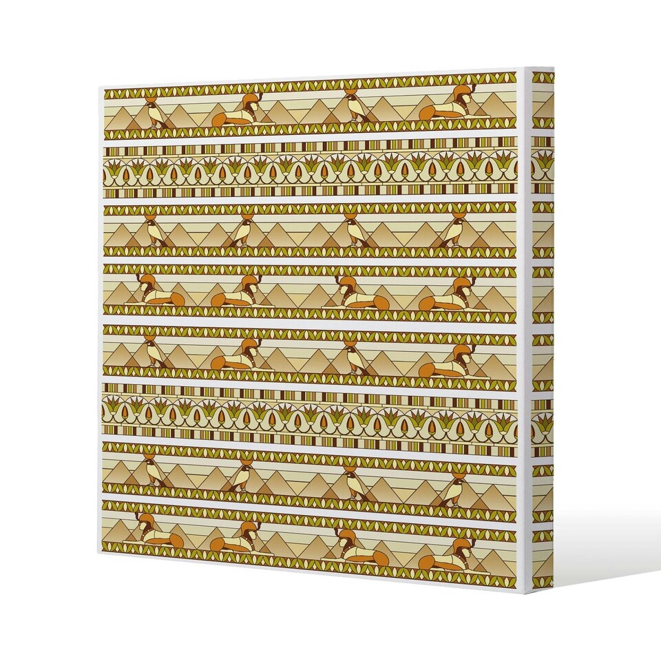 image 1 of Ornament of Ancient Egypt to The Frescoes (Canvas Print) 90 x 90 x 4cm