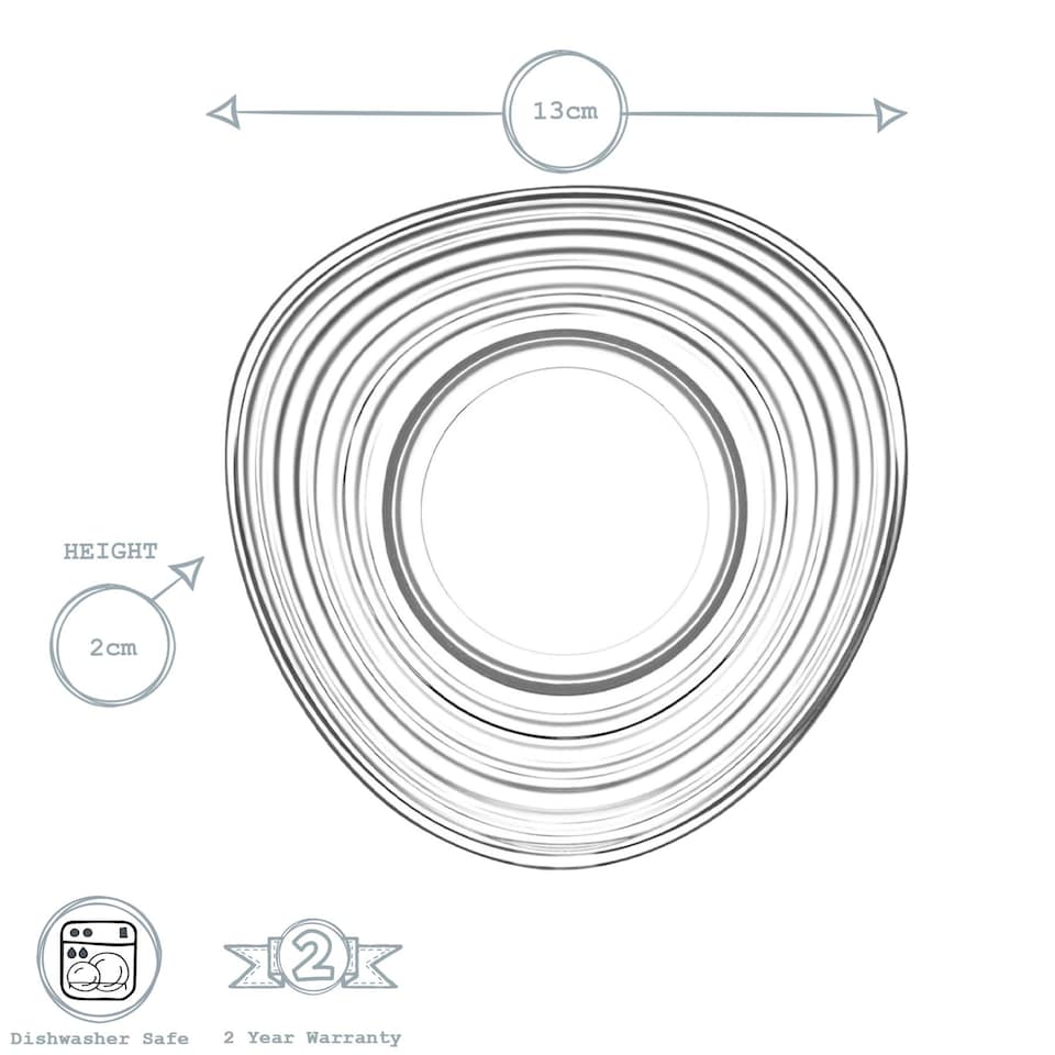 image 1 of LAV Derin Turkish Tea Glass Saucers - 13cm - Clear - Pack of 6 | Clear | Transparent