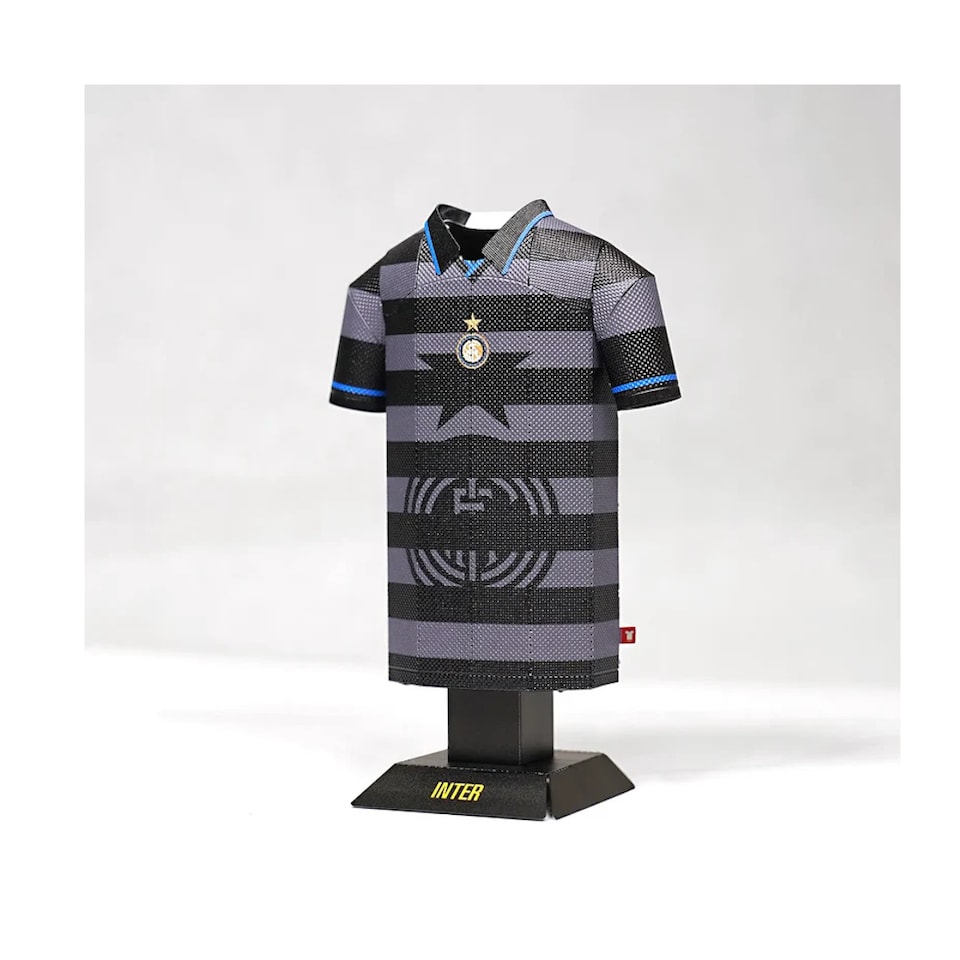 image 1 of RadStuff Metal Alloy Football Shirt - Retro Inter Milan Third Kit 1997/98