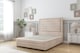 image 1 of Sloomy Ashford Sand Naples Divan Bed Base 2 Drawers Foot-End With 54 Inch Floor Standing Headboard & 12 Inch Matching Footboard | Cream | Sand | Super King | 1