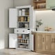 image 2 of HOMCOM Kitchen Storage Cabinet with Drawers, Cupboards and Shelves, White