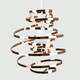 image 2 of ValueLights Contemporary Copper Metal Double Ribbon Spiral Swirl Ceiling Light Pendant