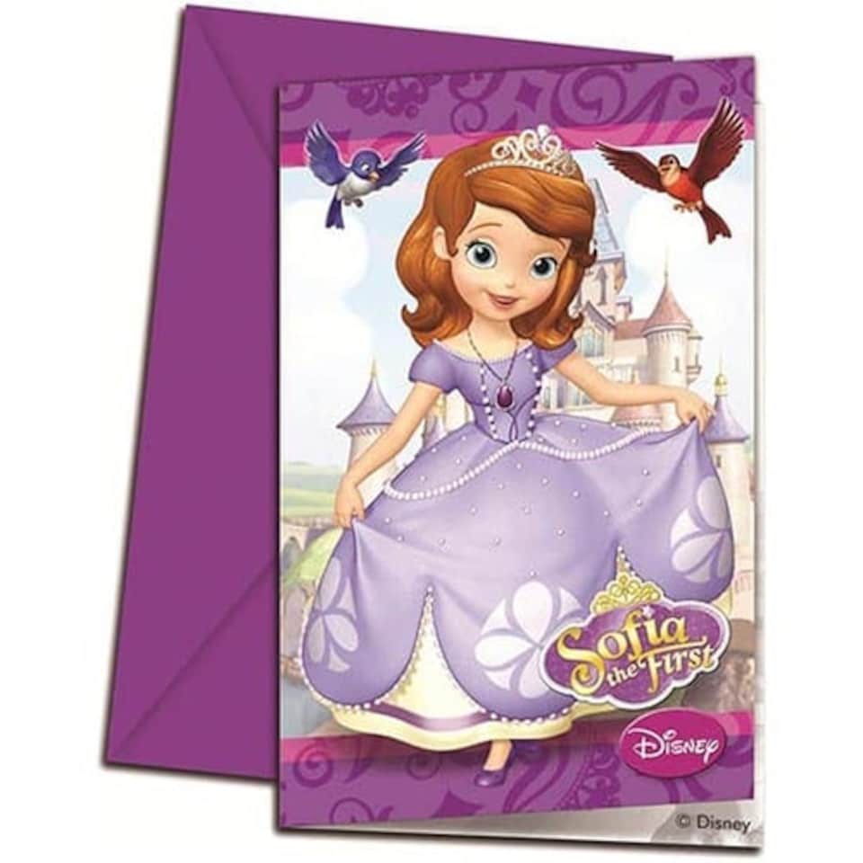 Sofia The First Invitations with Envelopes - Pack of 6