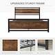 image 3 of HOMCOM Double Size Metal Bed Frame w/ Headboard & Footboard, 144x195x103cm