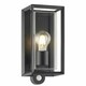 image 3 of Set of 2 Brandon - Black Motion Sensor Outdoor Wall Lights Black | Clear