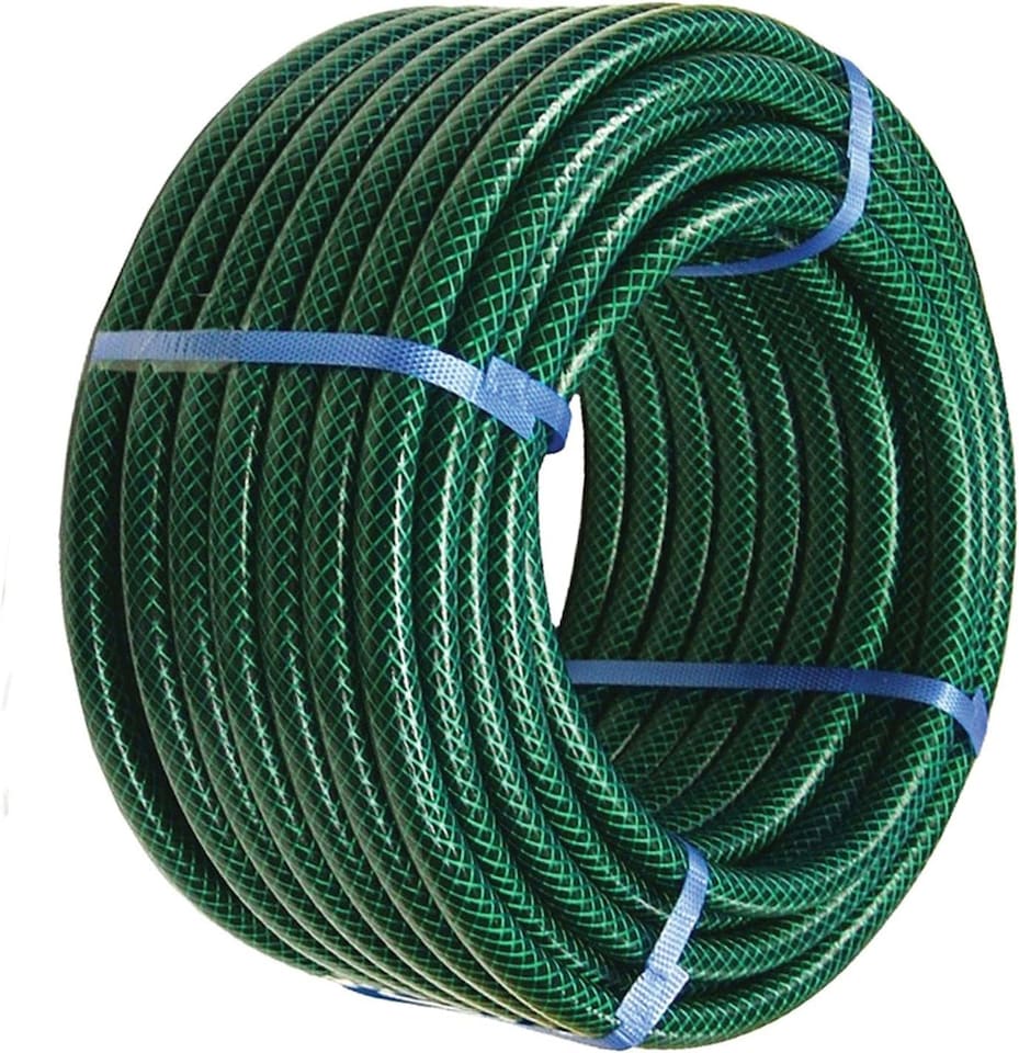 image 1 of 30m Reinforced Garden Hose Pipe Heavy Duty PVC Braided 3 Layer Water Hose Kink Free, Leakproof & Burst Resistant Hosepipe Reel