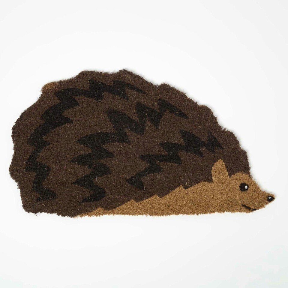 image 1 of Homescapes Coir Doormat Hedgehog - 41 x 75 cm