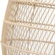 image 8 of Traditional Vintage Spiral Cage Design Natural Brown Rattan Ceiling Lamp Shade | Brown