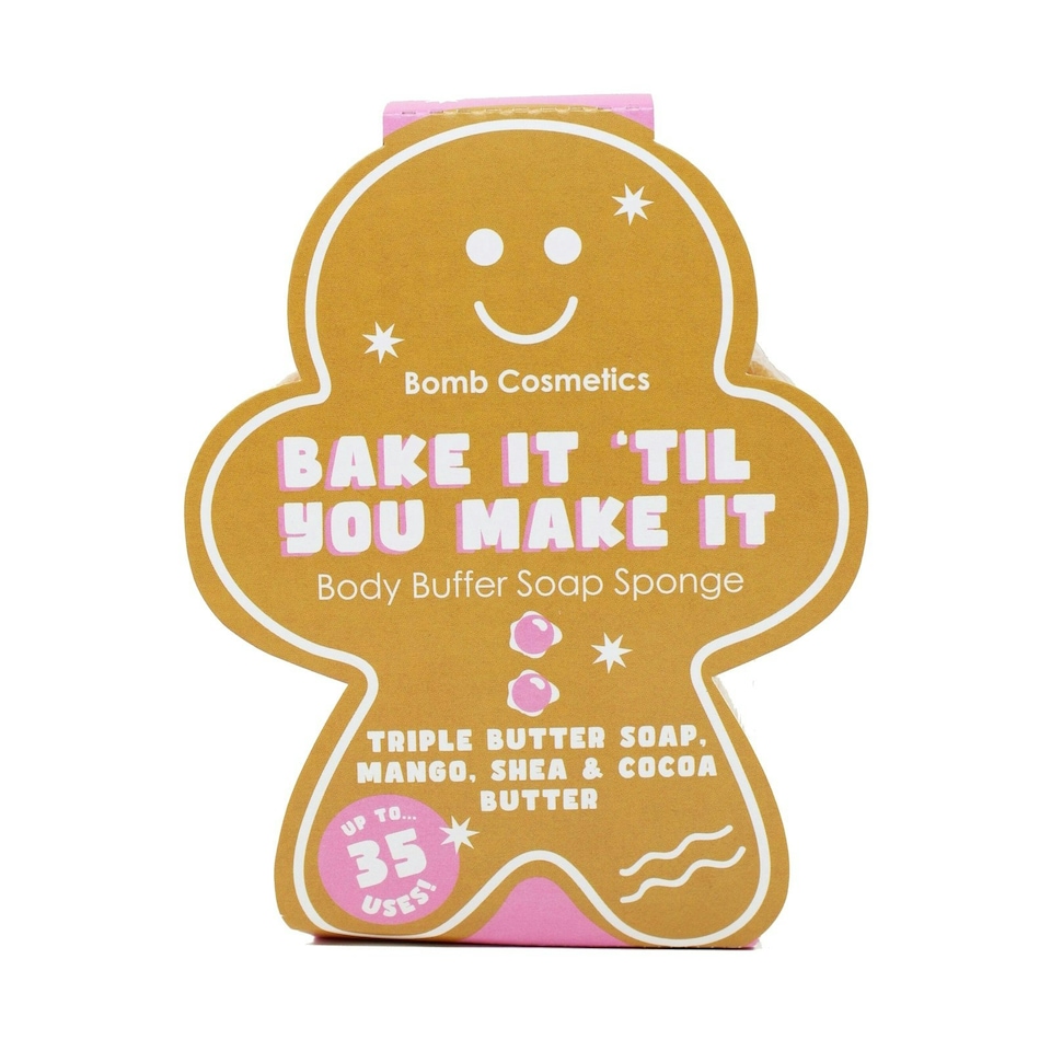 image 1 of Bomb Cosmetics Body Buffer Soap Shower Sponge Gingerbread