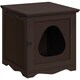 image 2 of Yaheetech Wooden Enclosed Litter Box N/A | Espresso | One Size