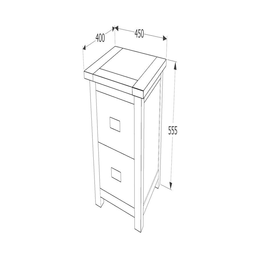 image 1 of Boston Handcrafted 2 Drawer Bedside Cabinet - Dark Brown Lacquer Finish, Colonial Design | Brown | Dark Brown | One Size | 1