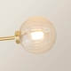 image 5 of ValueLights Chessy Ribbed Glass Gold Bar Ceiling Light & Bulbs | Gold