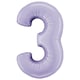 image 1 of Satin Lilac Number 3 Giant Foil Helium Balloon 102cm / 40 in