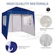 image 3 of MCC Direct 2X2 Pop up Blue Gazebo with Sides | Brown | Blue