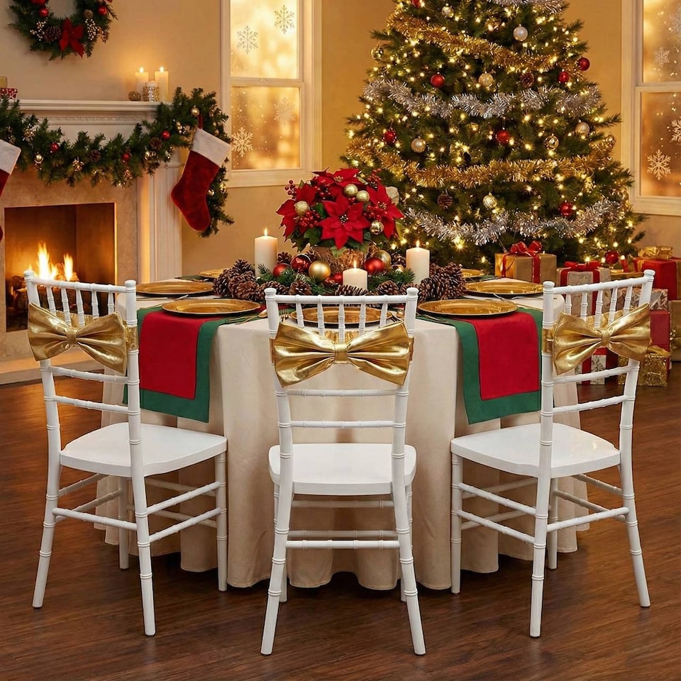 image 1 of 33cm Christmas Dinner Charger Plates | Multi | Gold & Set of 2 | 8