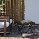 image 2 of Outsunny Folding Square Rattan Coffee Table w/ Steel Frame Bistro Garden Brown