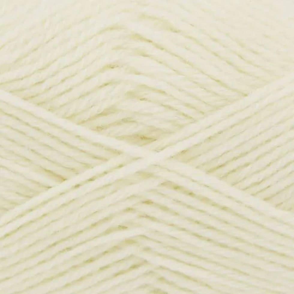 King Cole Cream Merino Blend 4 Ply Yarn (Value Pack 12 x 50g Balls) For Crochet, Knitting - 180m per ball