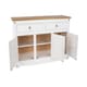 image 7 of Corona Premium Medium Sideboard - 2 Wide Drawers and 3 Doors with Adjustable Shelf in Antique, Grey or White Wax | White | White | One Size | 1