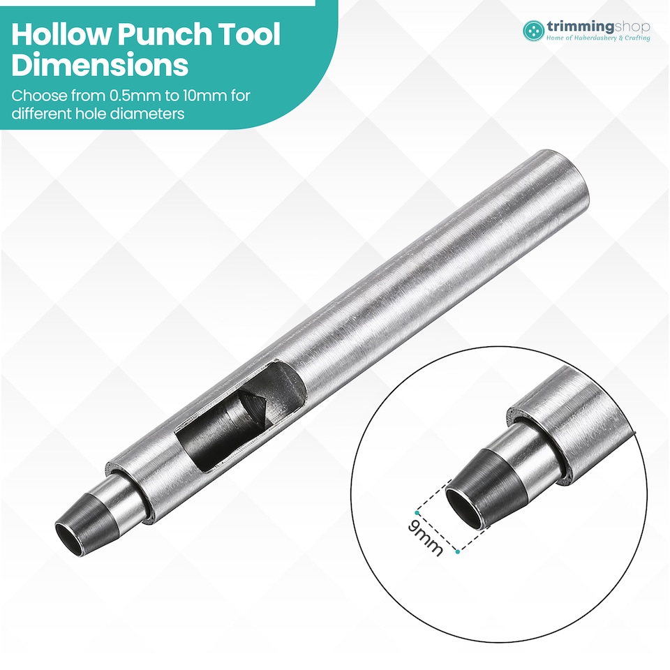 image 1 of 9mm Leather Hole Punch Cutter, Sharp Edge Hollow Hole Punch for DIY