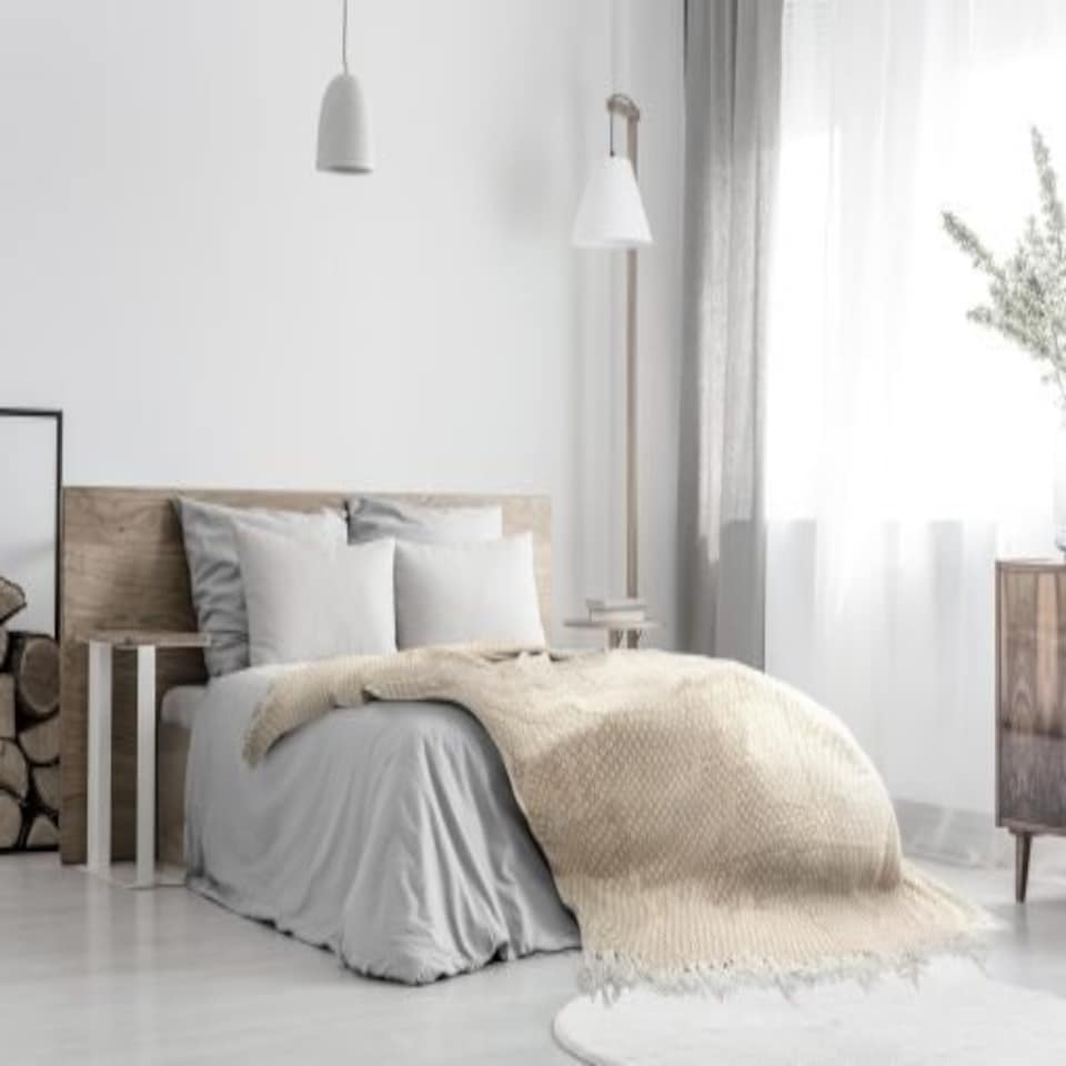image 1 of Stockholm Collection Recycled Cotton Throw in Taupe (50" x 60") Brown | Natural