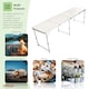 image 8 of 8ft Folding Outdoor Camping Kitchen Extending Work Top Table | White