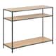 image 1 of Seaford Console Table, 2 Shelves in Black and Oak