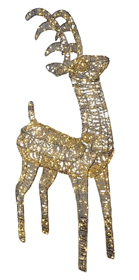 image 1 of Xmas Haus Outdoor Floor Standing Metal Silver Deer