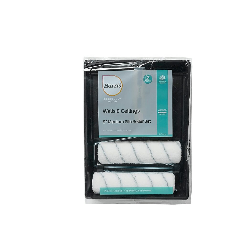image 1 of Harris Seriously Good Woven Fabric Medium Pile Roller Set, 4 Pieces