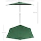 image 5 of Outsunny 3(m) Half Round Parasol Garden Sun Umbrella with Crank Green