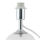 image 6 of First Choice Lighting Pair of Large Chrome and Glass Cloche Design Table Lamp Bases Clear | Chrome