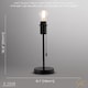 image 6 of Traditional and Classic Table Lamp Base in Matte Black with Pull Cord Switch | Black