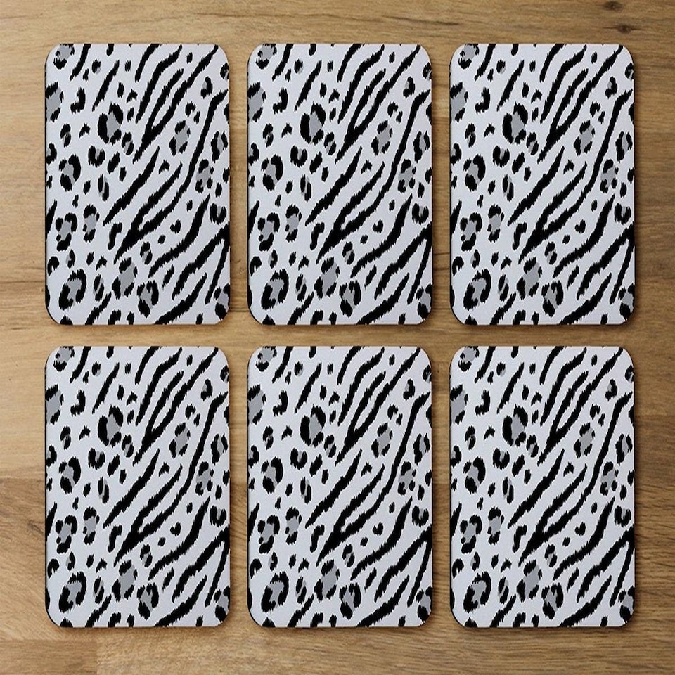 image 1 of Zebra & Leopard Print (Coaster)