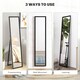 image 6 of HOMCOM Full Length Mirror, 37  157cm Wall Mounted, Leaning, Free Standing Mirror, Framed Full Body Mirror for Living Room, Bedroom, Black